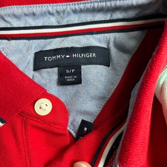 TOMMY HILFIGER Lot Cotton Collared Polo Shirts Men US XS/S - Picture 6 of 7